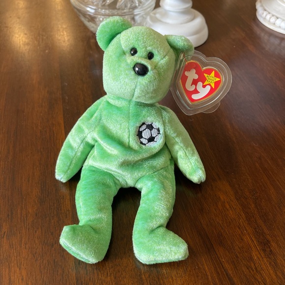 Ty “kicks” bear beanie baby
